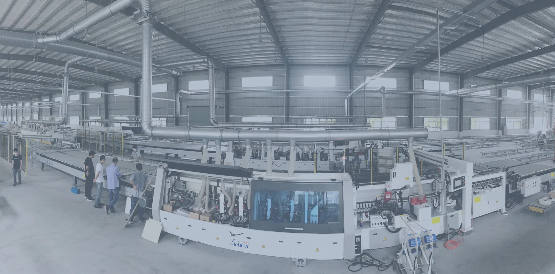 Leabon customer's workshop with edge bander and production line